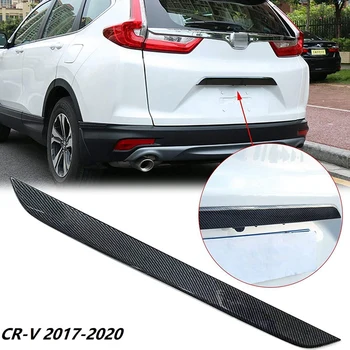 Отделка крышки багажника из нержавеющей стали в стиле углеродного волокна Для Honda CR-V CRV 2017-2020