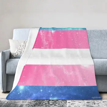 Транс-флаг - LGBTQ Galaxy Сверхмягкое одеяло из микрофлиса