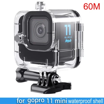Для GoPro Hero 11 Black Mini 60M Водонепроницаемый чехол для дайвинга, защитный чехол для дайвинга, корпус, подводная оболочка, аксессуары для спортивной камеры