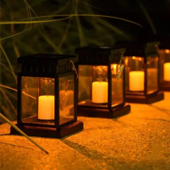 Солнечные свечи, теплые и романтичные для освещения внутреннего двора, теплая романтическая солнечная свеча во внутреннем дворе