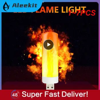 1 ~ 7ШТ. Ночник USB Flame Light, Свеча, светодиодный Flame Light, USB Atmosphere Light, USB-штекер, лампа для наружного освещения в помещении