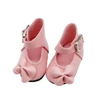 1 Пара прекрасных кукольных туфель с пряжкой, красочный бант-узел 15 см, кукольная обувь для девочек, детская игрушка в подарок