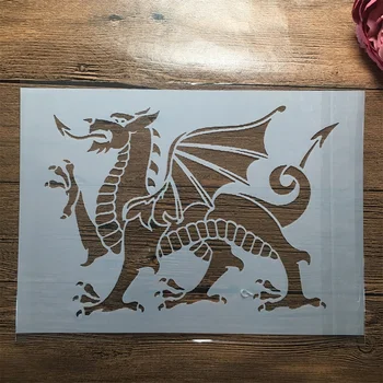 Многослойные трафареты Welsh Dragon формата А4 29 см 