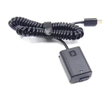 NP-FW50 AC-PW20 Поддельный Аккумулятор USB C Power Bank PD Кабель-адаптер Для Sony ZV-E10 A7M2 A7II A7S2 A7R A7RII A6000 A6300 A6400 A6500