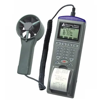 Анемометр AZ9871, регистратор данных расхода воздуха с термопринтером, функции Измерения скорости воздуха, относительной влажности, температуры, точки росы, влажной лампы