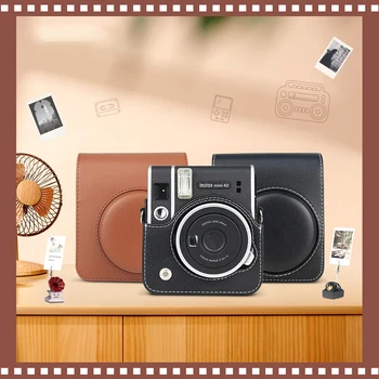 Защитная сумка из искусственной кожи Mini 40 в стиле ретро для фотоаппарата Fujifilm Instax Instant Film Photo Camera со съемным ремнем через плечо