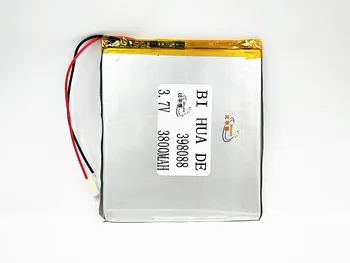 3,7 в li po литий-ионные аккумуляторы 3,7 В полимерно-литиевая батарея 398088 3800 мАч Перезаряжаемая Батарея Для Планшетных ПК DVD PDA