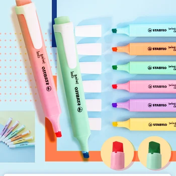 Stabilo Swing Классные Пастельные Маркерные Ручки-Хайлайтеры 1-4 мм 14 Разных Цветов Для написания пометок, Рисования, Офисных и Школьных Принадлежностей